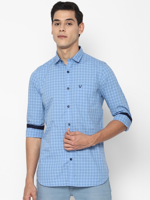 

Allen Solly Men Blue Slim Fit Opaque Checked Casual Shirt