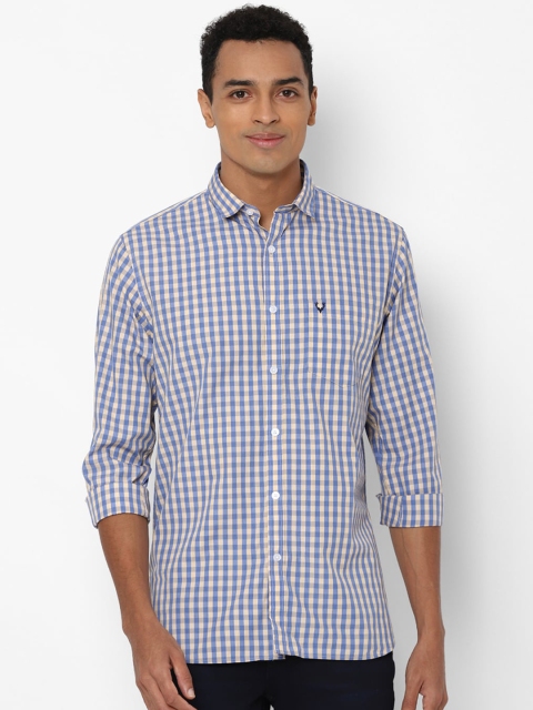 

Allen Solly Men Blue Slim Fit Opaque Checked Casual Shirt