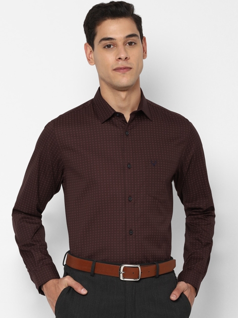 

Allen Solly Men Brown Slim Fit Opaque Printed Casual Shirt