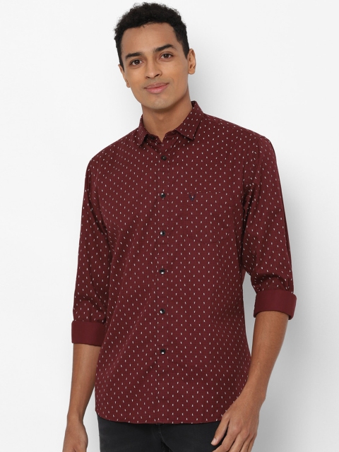 

Allen Solly Men Maroon Slim Fit Opaque Printed Casual Shirt