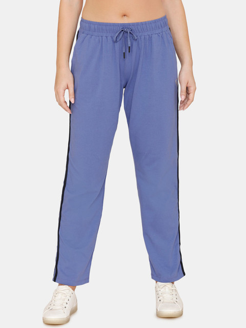 

Zelocity by Zivame Women Blue Solid Easy Movement Track Pants