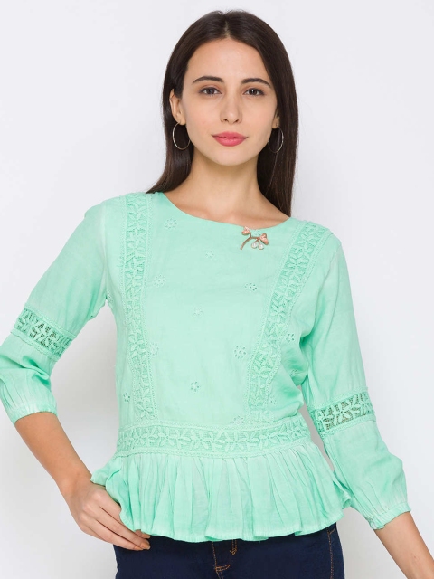 

ZOLA Green Peplum Top