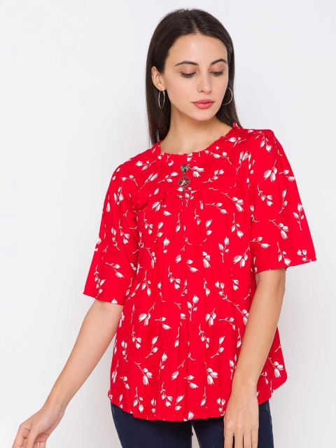 

ZOLA Red Floral Regular Top