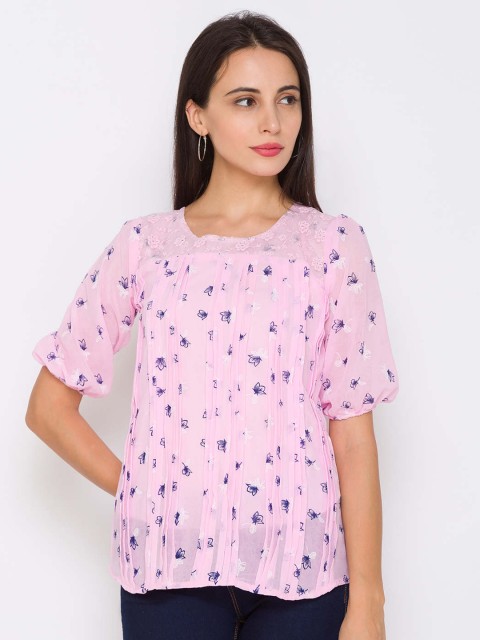 

ZOLA Pink Chiffon Regular Top