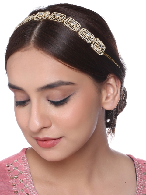 

Shoshaa Women Gold-Plated Kundan Hairband