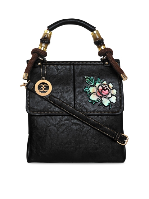 

ESBEDA Black PU Structured Handheld Bag