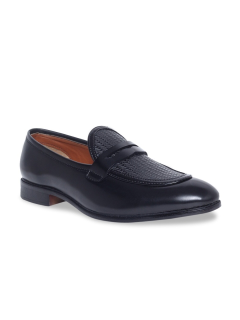 

MUTAQINOTI Men Black Patent Leather Loafers