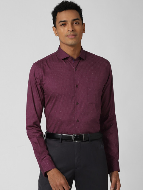 

Peter England Men Maroon Slim Fit Opaque Casual Shirt