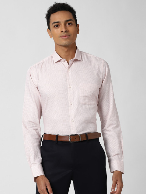 

Peter England Men Beige Opaque Checked Casual Shirt