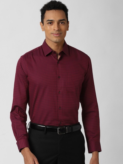

Peter England Men Maroon Opaque Printed Casual Shirt
