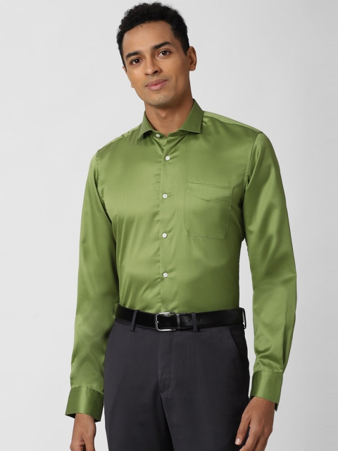 

Peter England Men Green Slim Fit Opaque Casual Shirt