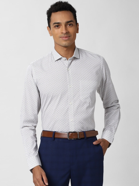 

Peter England Men Grey Slim Fit Opaque Printed Casual Shirt