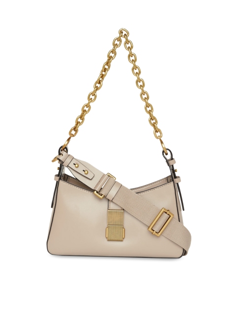 

CHARLES & KEITH Beige PU Structured Handheld Bag