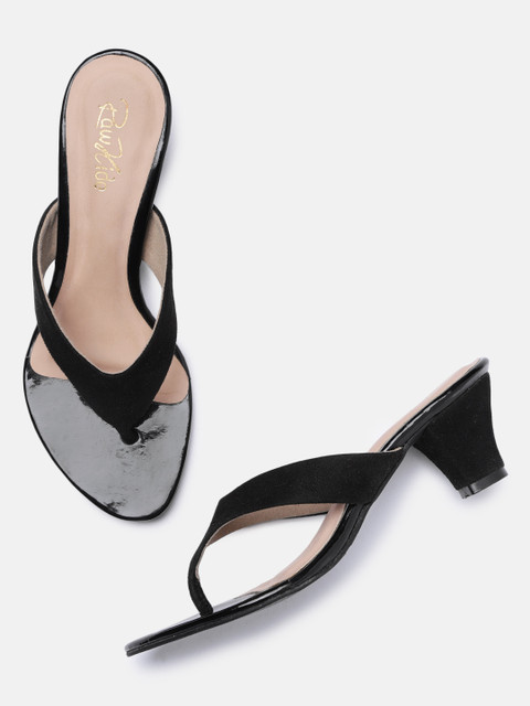 

Raw Hide Women Black Solid Casual Regular Ankle Block Sandals