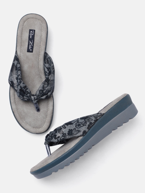 

Raw Hide Blue Printed Comfort Heels