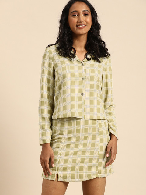 

Zink London Green & Beige Checked Mini Co-Ordinate Set