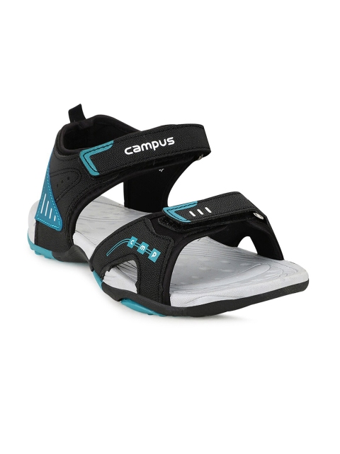 

Campus Unisex Kids Black & Turquoise Blue Comfort Sandals