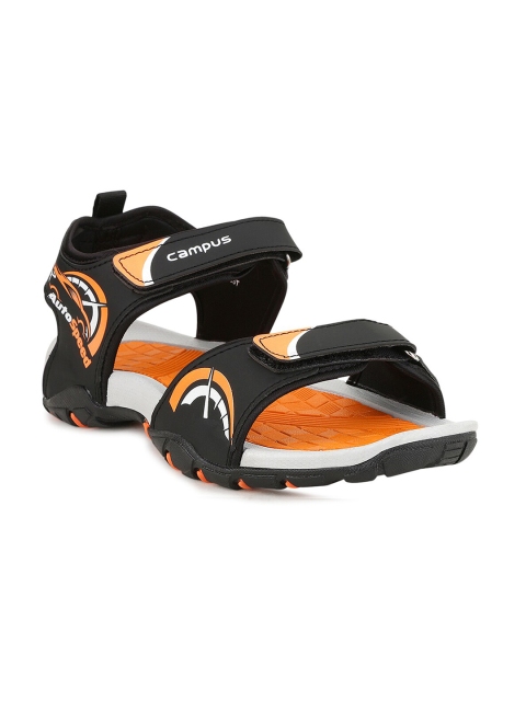 

Campus Unisex Kids Black & Orange Comfort Sandals