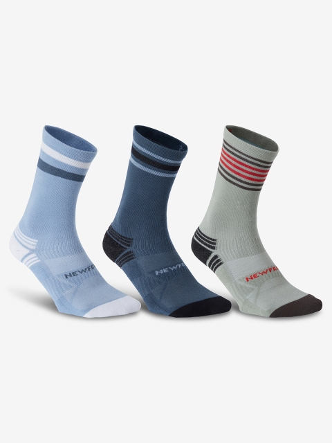 

Newfeel By Decathlon Unisex Pack Of 3 Above Ankle Socks, Blue