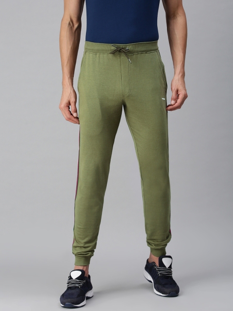 

TOM BURG Men Olive Green Solid Joggers