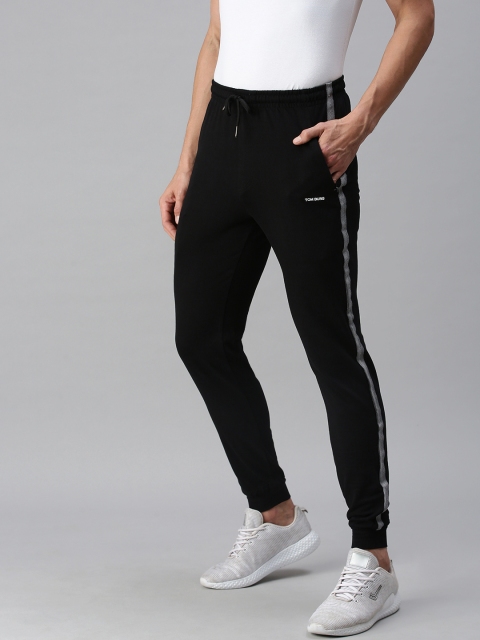 

TOM BURG Men Black Stylish Comfortable Cotton Casual Track Pants