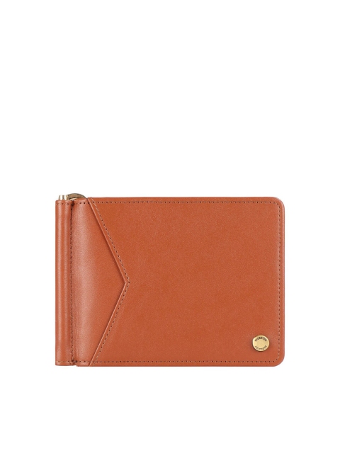 

Hidesign Men Tan Leather Two Fold Wallet