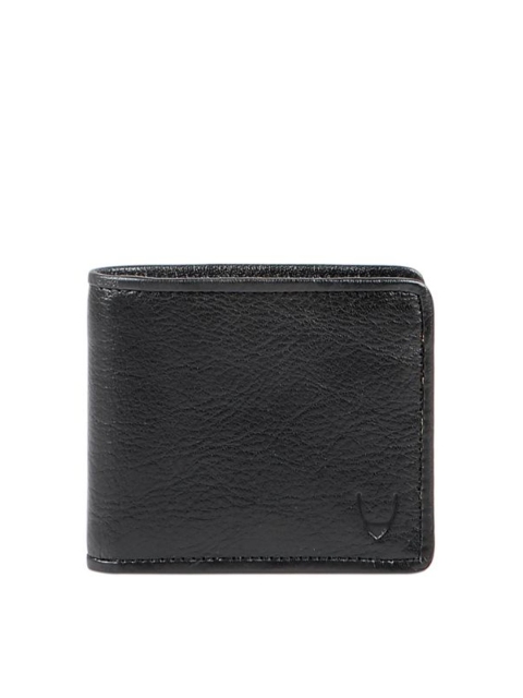 

Hidesign Men Black Textured Two Fold Leather Wallet