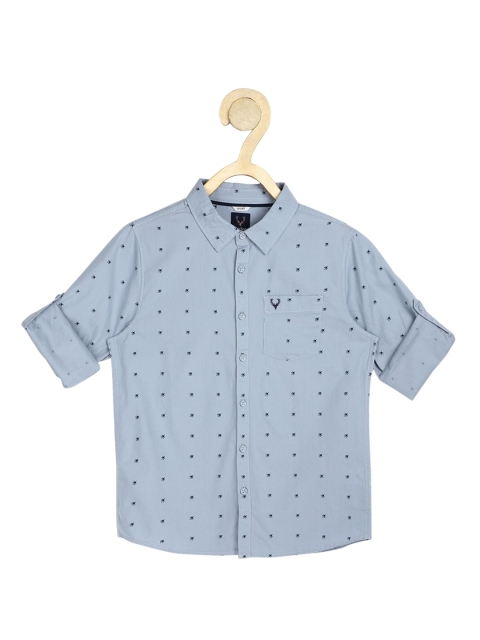 

Allen Solly Junior Boys Blue Slim Fit Opaque Printed Casual Shirt
