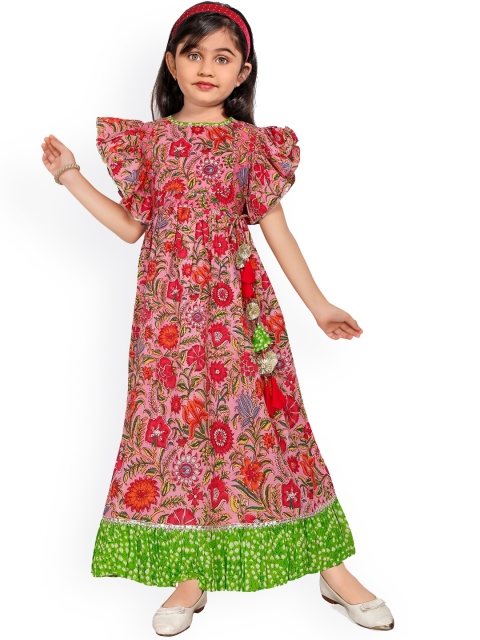 

LIL PITAARA Pink Floral Peplum Dress