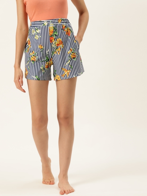 

9teenAGAIN Women Multicoloured Printed Lounge Shorts, Multi