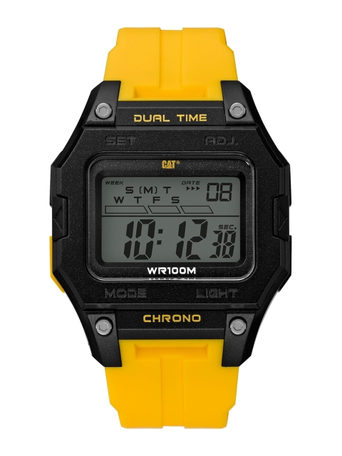 

CAT Men Grey Brass Dial & Yellow Straps Digital Watch OF 147 27 247
