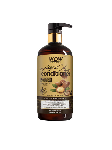 

WOW SKIN SCIENCE Moroccan Argan Oil Hair Conditioner - 500 ml, Transparent