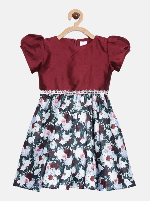 

Aomi Maroon Floral Dress