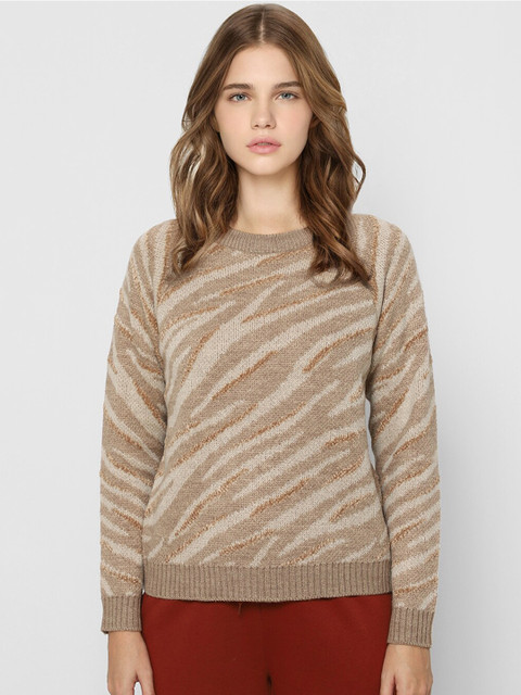 

ONLY Women Brown & Beige Pullover
