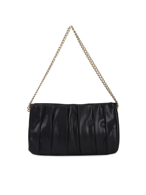 

FOREVER 21 Black PU Structured Sling Bag with Quilted