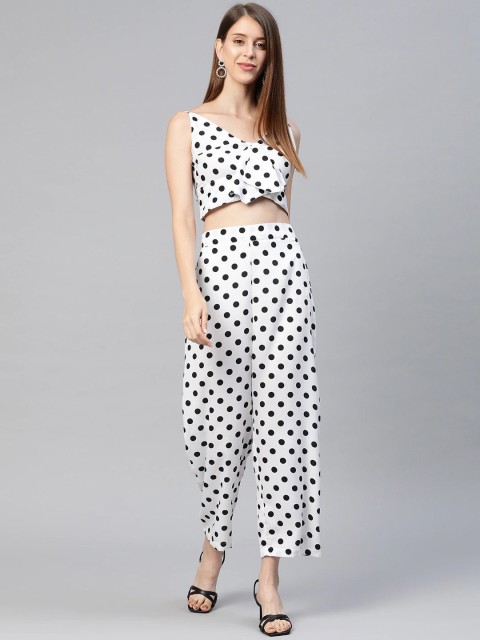 

SIRIKIT Women White & Black Printed Two-Piece Jump Suit
