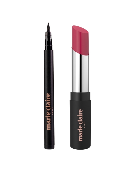 

Marie Claire Set of Matte Lipstick & Sketch Eyeliner, Black
