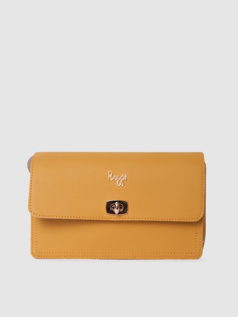 

Baggit Mustard Structured Sling Bag