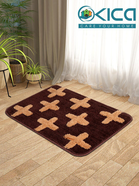 

KICA Set Of 2 Brown Super Soft Microfibre Anti-Skid Latex Mat