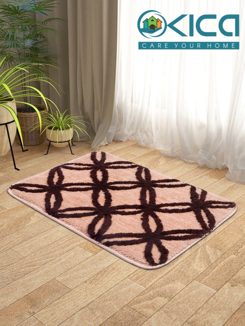 

KICA Beige & Brown Super Soft Microfibre Anti-Skid Latex Mat