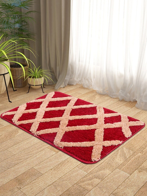 

KICA Maroon & Beige Super Soft Microfibre Anti-Skid Latex Mat