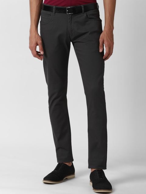 

Peter England Casuals Men Grey Solid Skinny Fit Chinos Trousers
