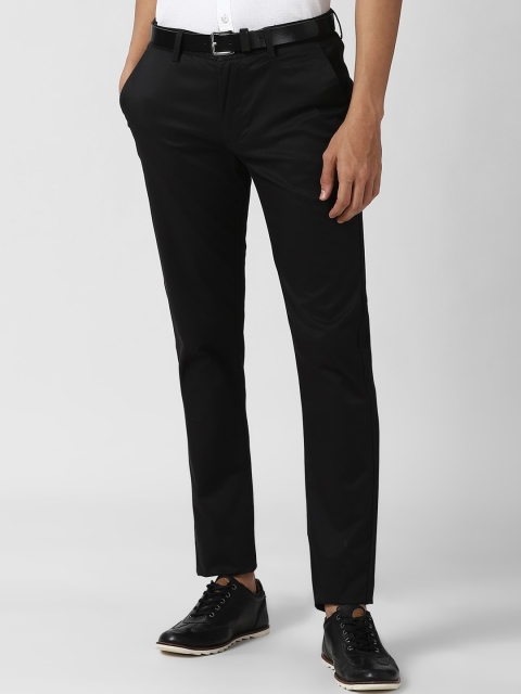 

Peter England Casuals Men Black Solid Slim Fit Trousers