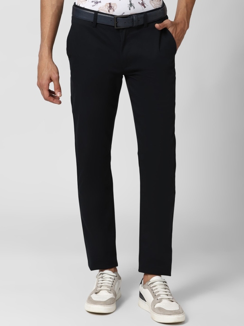 

Peter England Casuals Men Black Solid Slim Fit Trousers