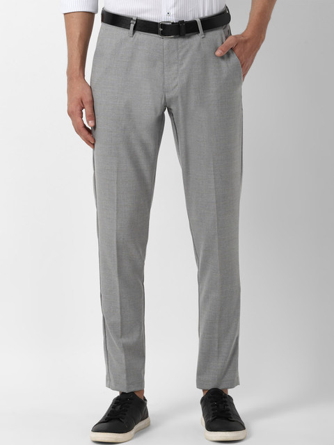 

Louis Philippe Sport Men Grey Textured Slim Fit Formal Trousers