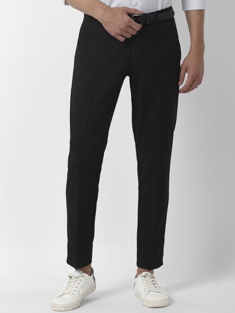 

Louis Philippe Sport Men Black Checked Slim Fit Trousers