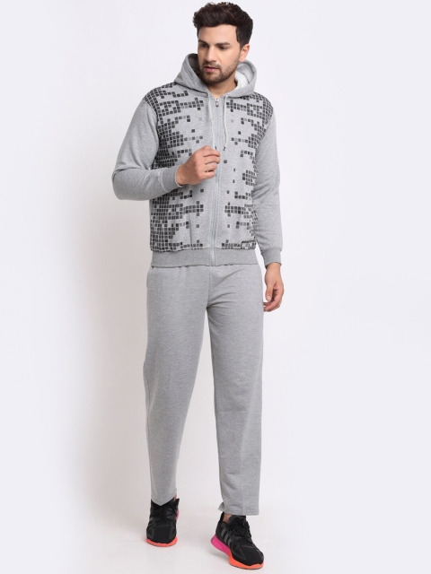 

VIMAL JONNEY Men Grey Printed Tracksuit