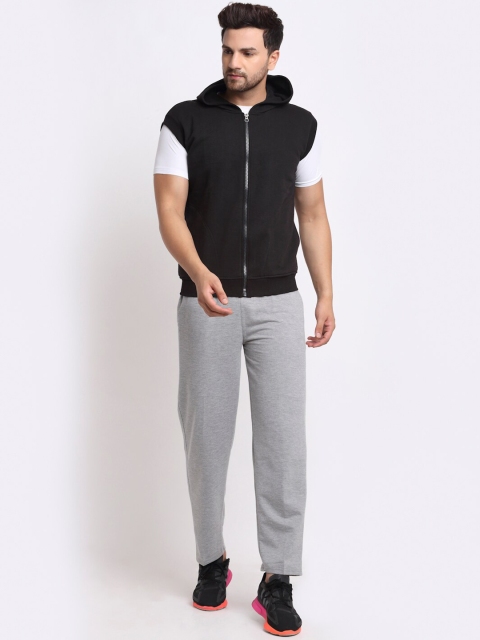 

VIMAL JONNEY Men Black & Grey Solid Tracksuit