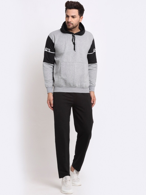 

VIMAL JONNEY Men Black & Grey Colourblocked Tracksuits