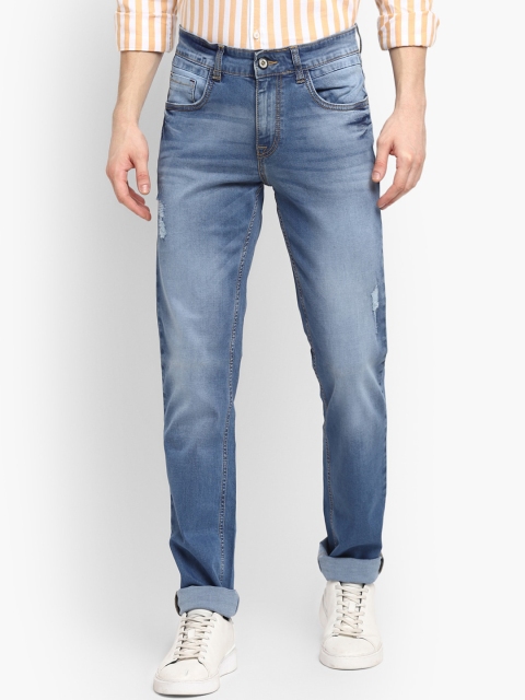 

Turtle Men Blue Slim Fit Low Distress Heavy Fade Jeans